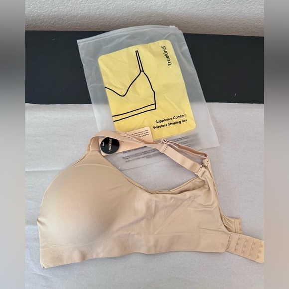 Truekind Supportive Comfort Wireless Shaping Bra Nude/Beige Size Large NWT - Picture 6 of 7